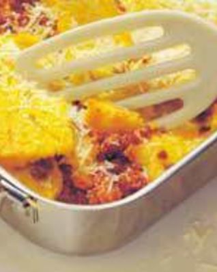 Полента с мясным фаршем