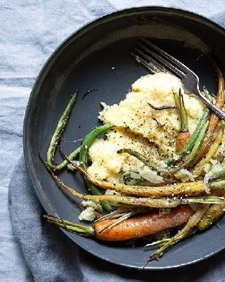 Полента с овощами