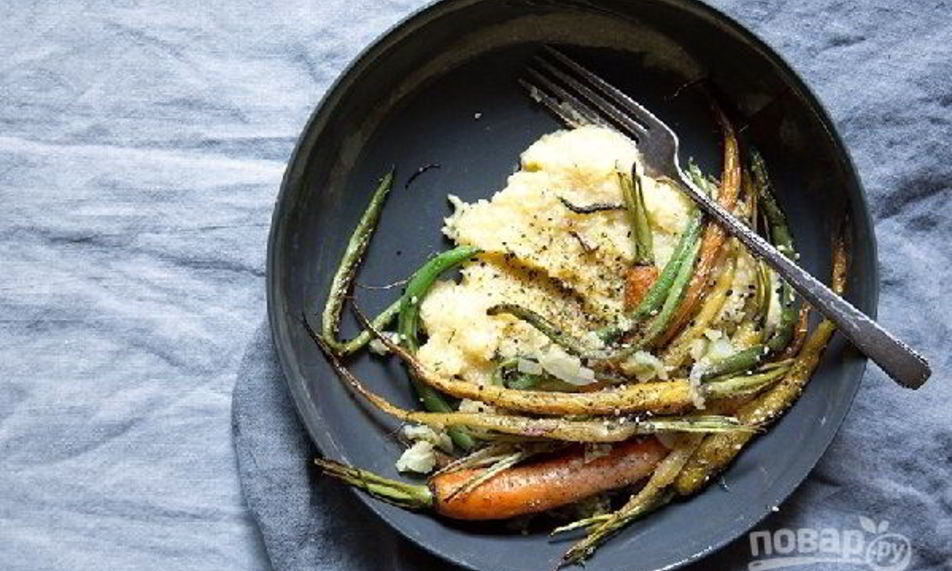 Рецепт поленты с овощами