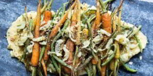 полента с овощами