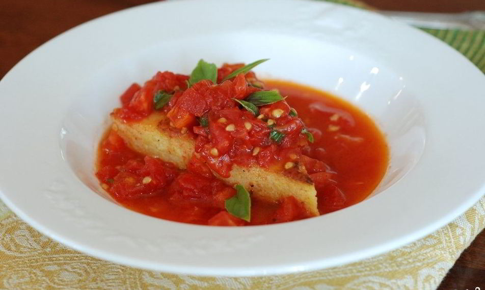 Рецепт поленты с помидорами