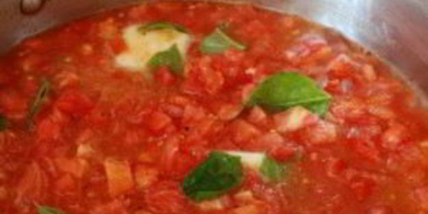 полента с помидорами