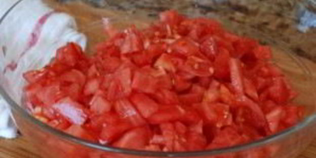 полента с помидорами