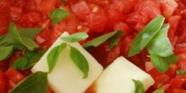 полента с помидорами