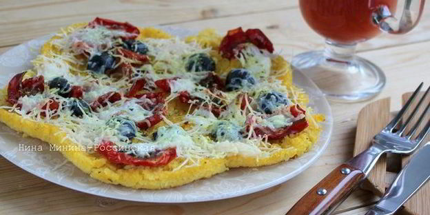 полента с вялеными помидорами