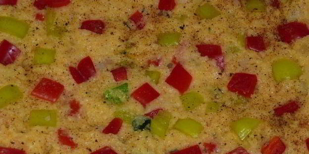 запеченная полента с овощами