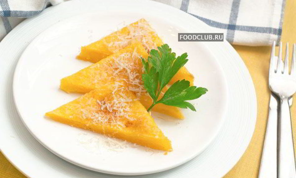 Рецепт запеченной поленты с пармезаном