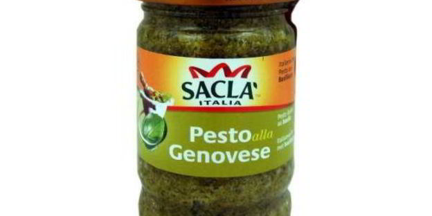 запеченная полента с песто