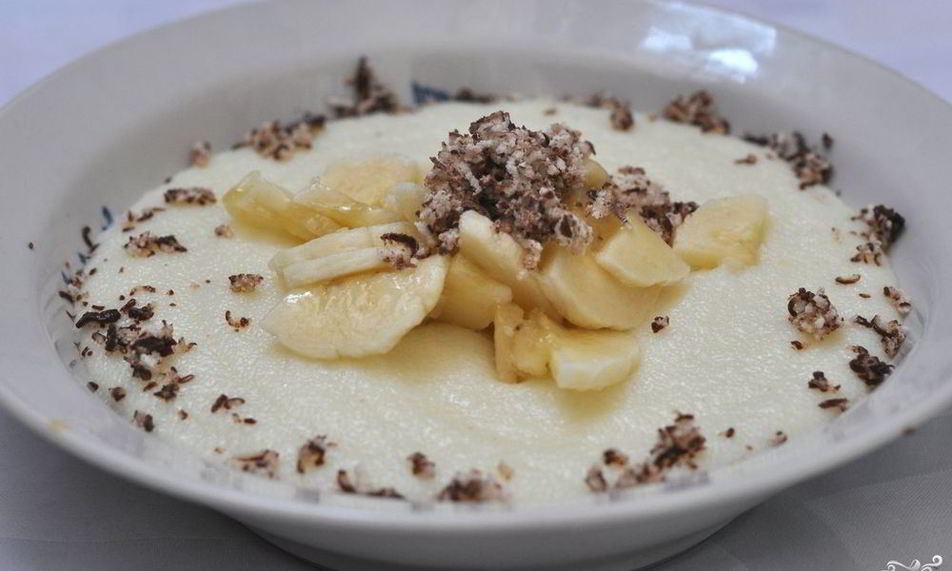 Рецепт манной каши с бананом