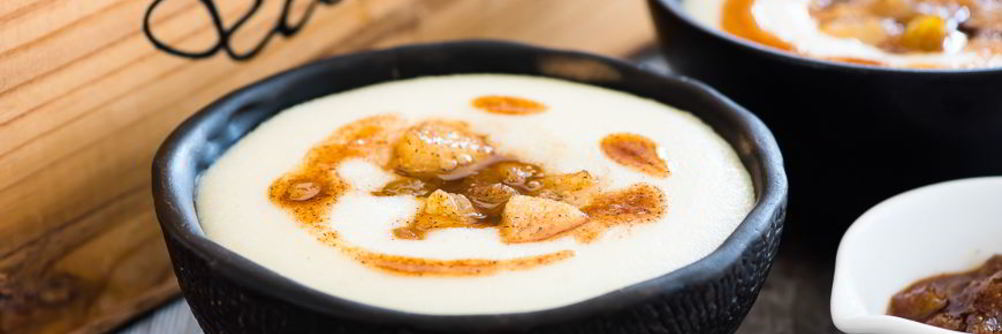 Манная каша с грушей