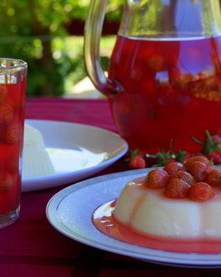 Манная каша с киселем