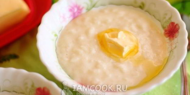 молочная каша из риса и манки