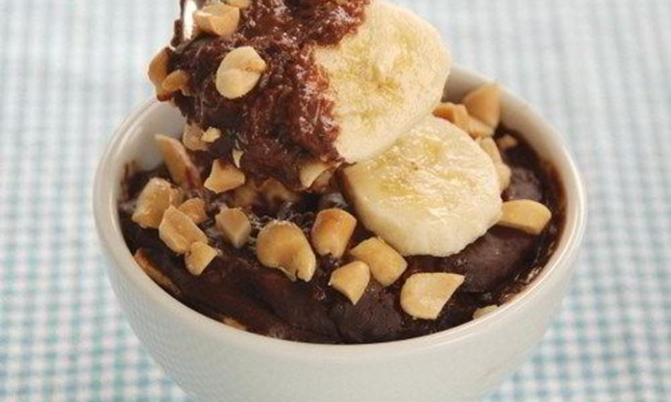 Рецепт шоколадной манной каши с банановым муссом
