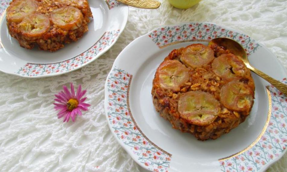 Рецепт запеченной каши с бананами и яблочным пюре перевертыш