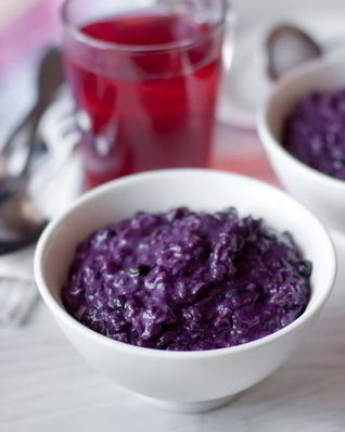 Черничная овсяная каша