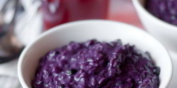 черничная овсяная каша