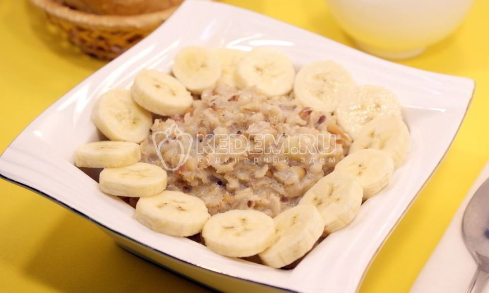 Рецепт овсяной каши с бананом
