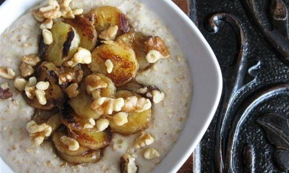 Рецепт овсяной каши с банановым топпингом