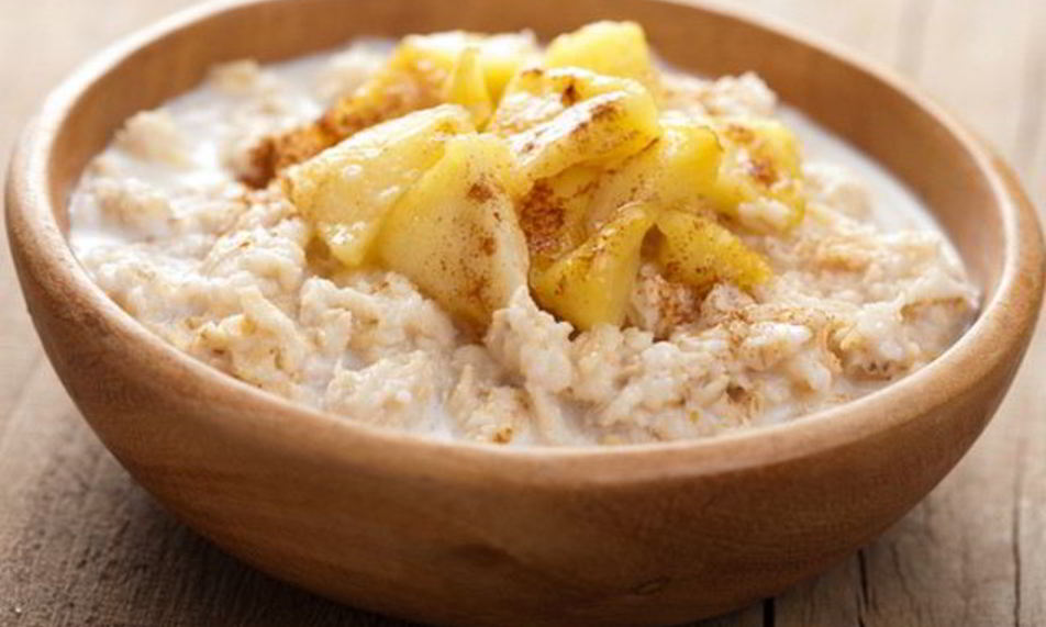 Рецепт овсяной каши с карамельными яблоками