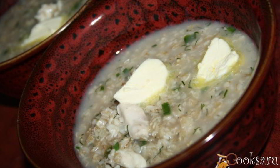 Рецепт овсяной каши с курицей в мультиварке