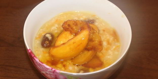 овсяная каша с нектаринами