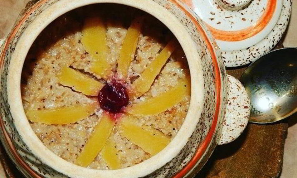 Рецепт овсяной каши с орехами и яблоками в духовке