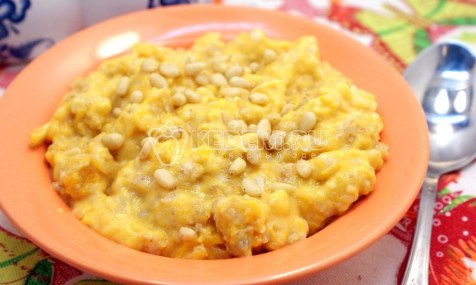 Рецепт овсяной каши с тыквой и кедровыми орешками