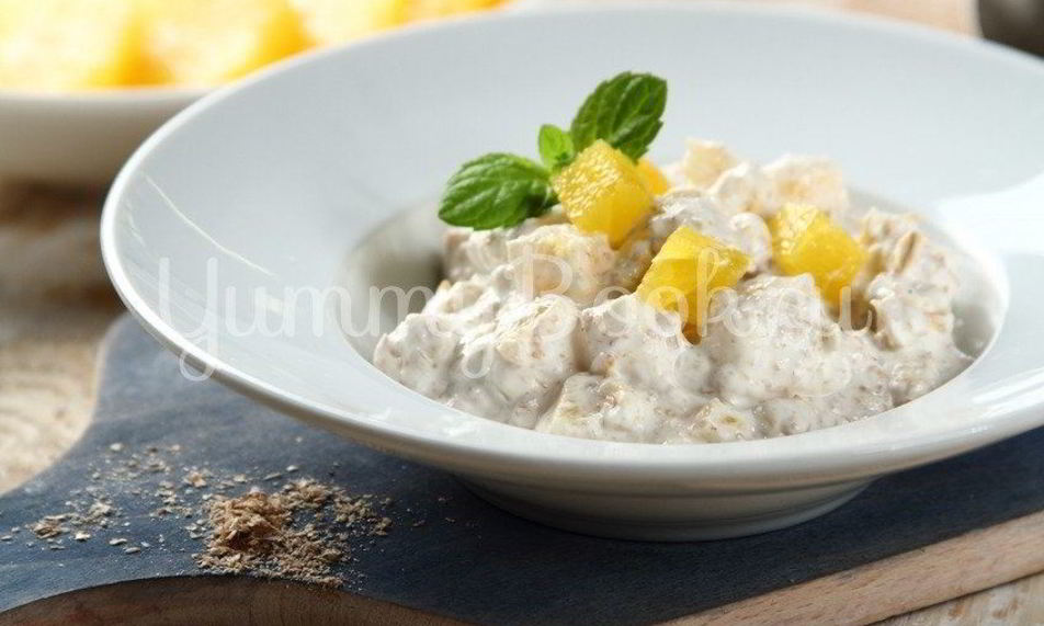 Рецепт овсянки с йогуртом и апельсином
