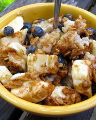 Овсянка с корицей и бананами