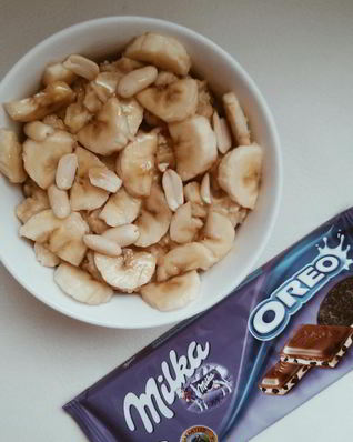 Овсянка с медом, корицей и бананом