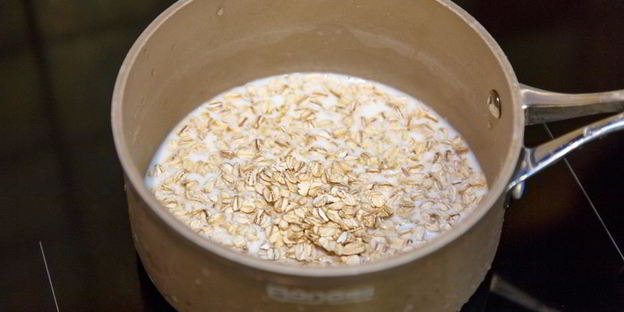 овсянка с медово-ореховой пастой