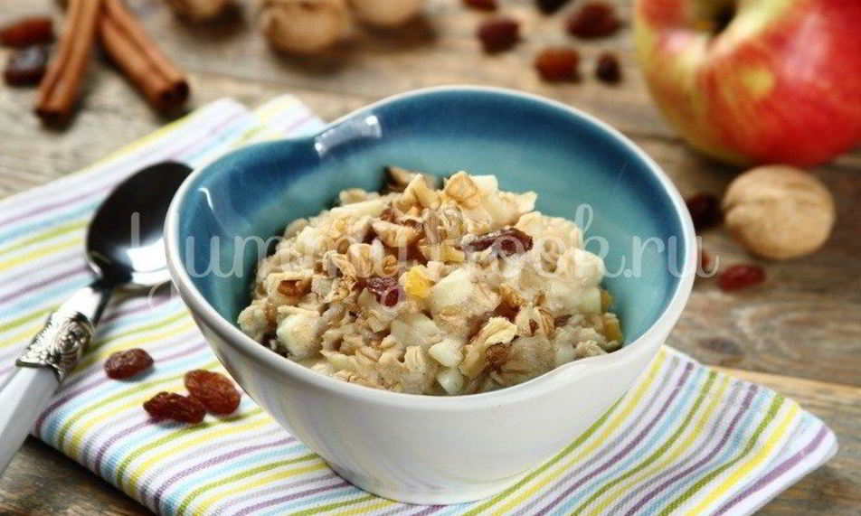 Рецепт овсянки с сухофруктами и орехами