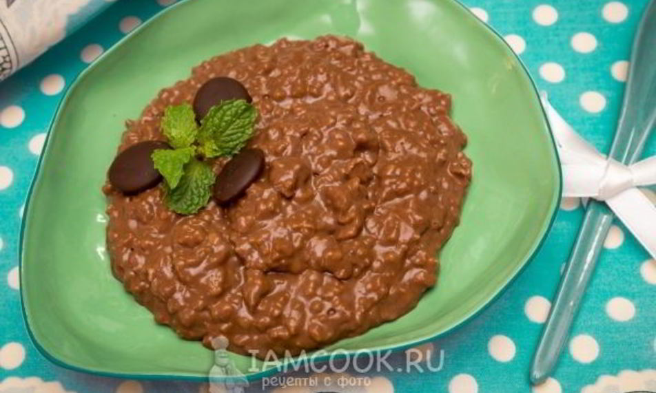 Рецепт шоколадной овсяной каши