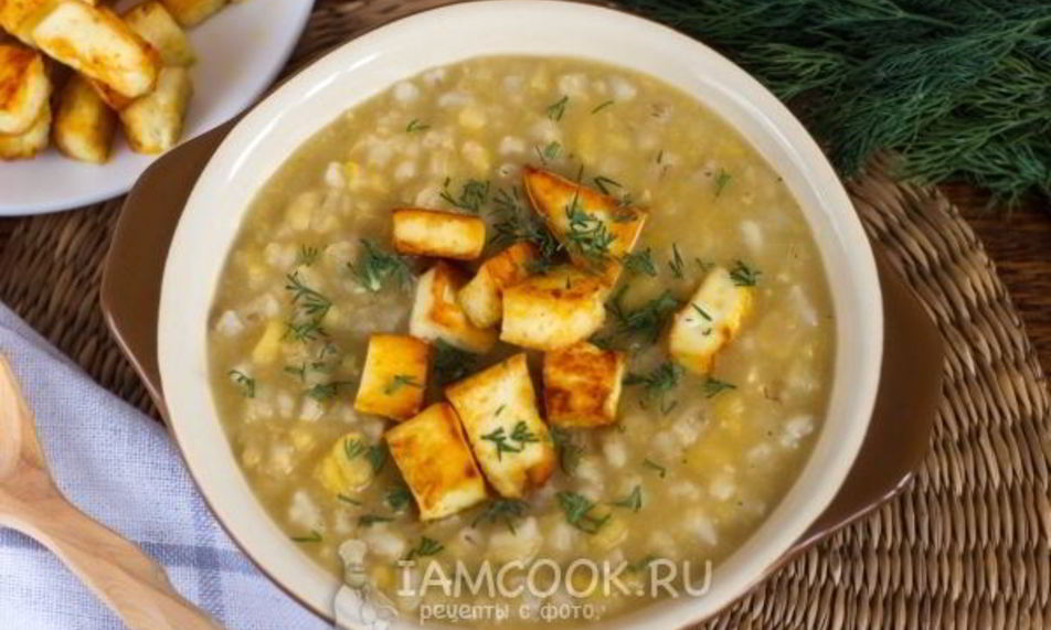 Рецепт гороховой каши с перловкой и сыром