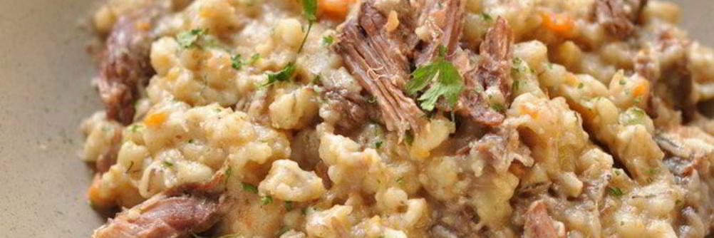 Перловая каша с говядиной