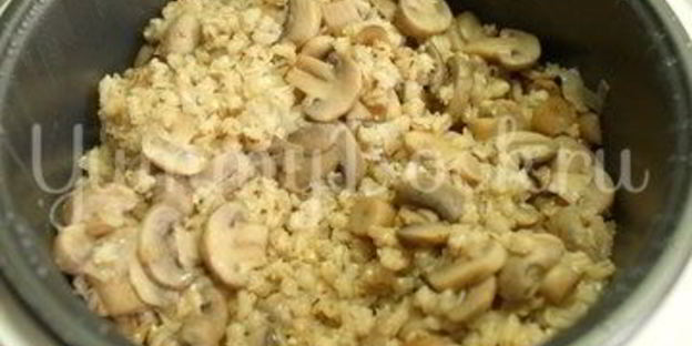 перловая каша с грибами в мультиварке