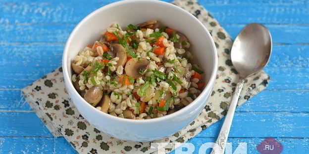 перловая каша с грибами