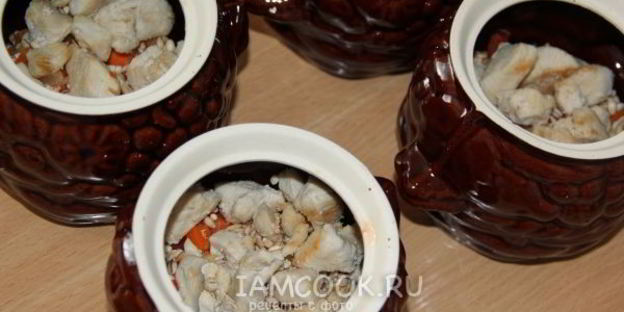 перловая каша с курицей и овощами