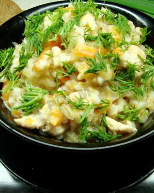 Перловая каша с курицей в мультиварке