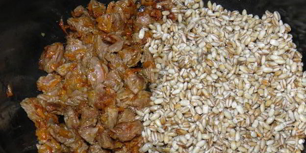 перловая каша с мясом в мультиварке