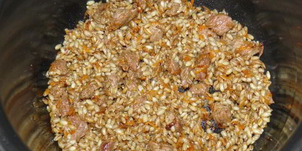 перловая каша с мясом в мультиварке
