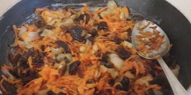 перловая каша с опятами