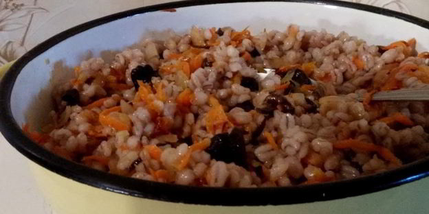 перловая каша с опятами