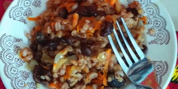 перловая каша с опятами