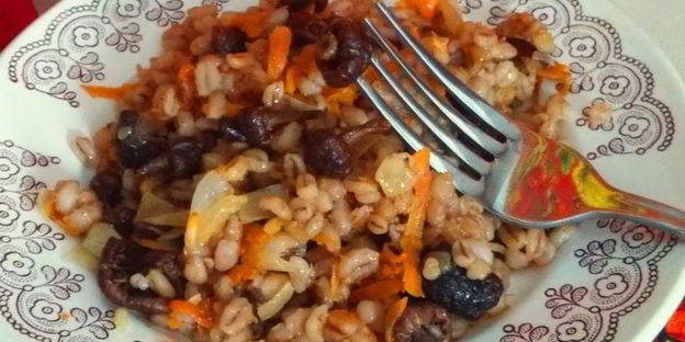 перловая каша с опятами