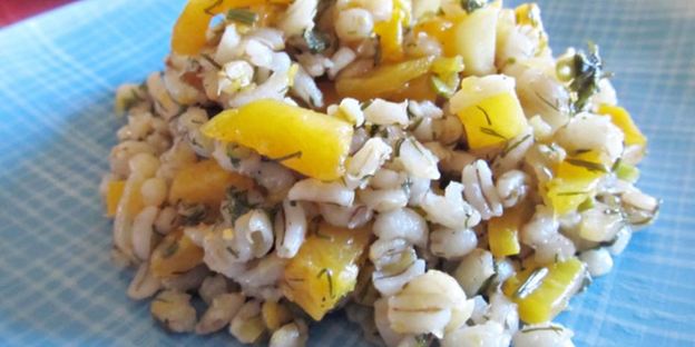 перловая каша с тыквой и чесноком