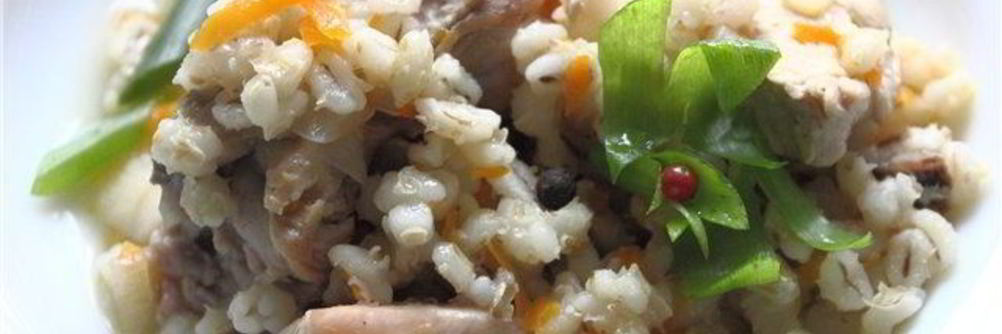 Перловая каша в казане