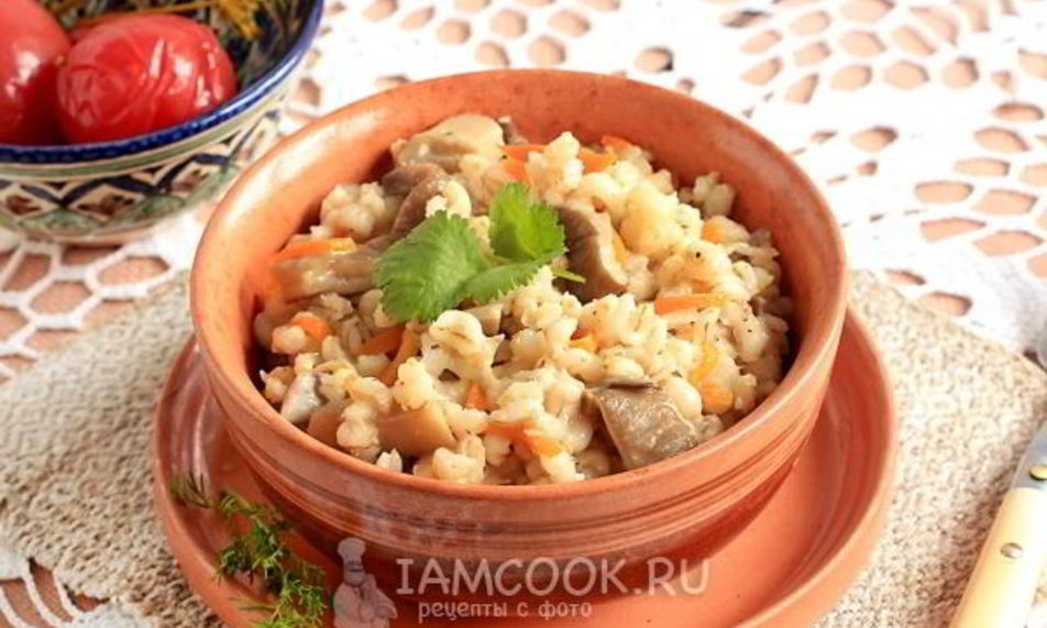 Рецепт перловки с грибами и луком