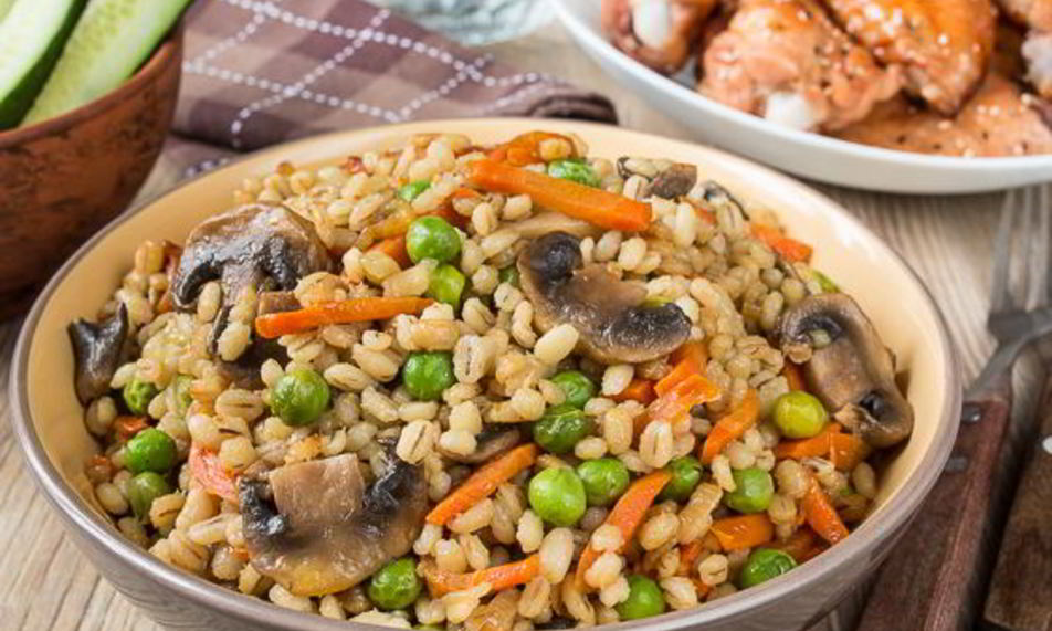 Рецепт перловки с грибами и зеленым горошком