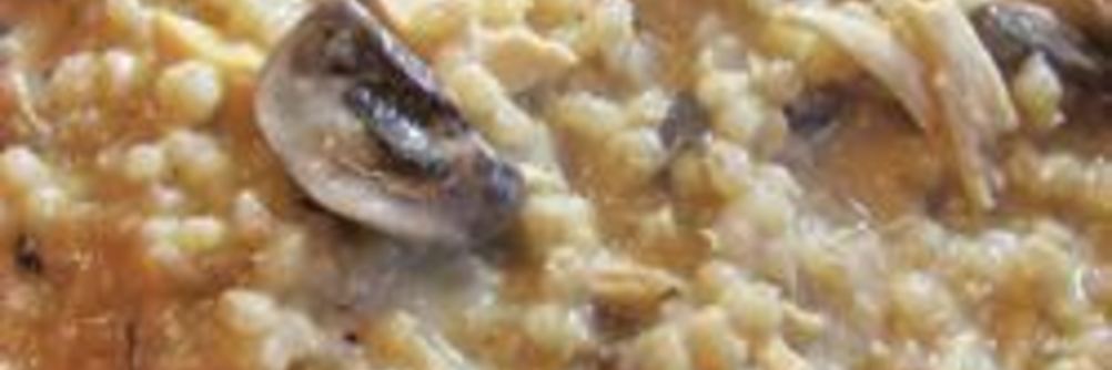 Перловка с курицей и грибами